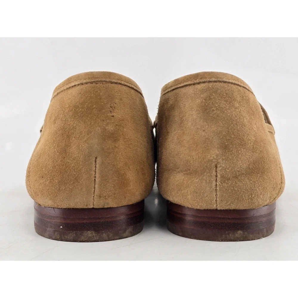 Sam Edelman Loraine Loafers Womens 8.5M Tan Suede Bit Detail -Good
